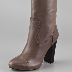 Juicy Couture Rosette High Heel Leather Boots